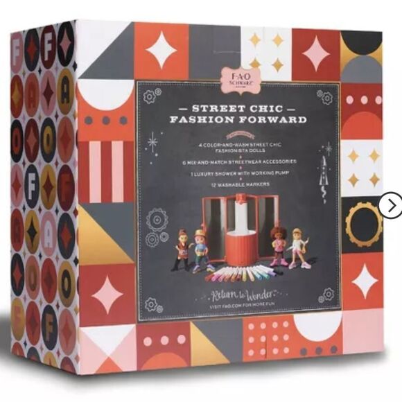 FAO Schwarz Street Chic Fashionistas Wash-And-Color Design Dolls 23pc - Picture 5 of 5